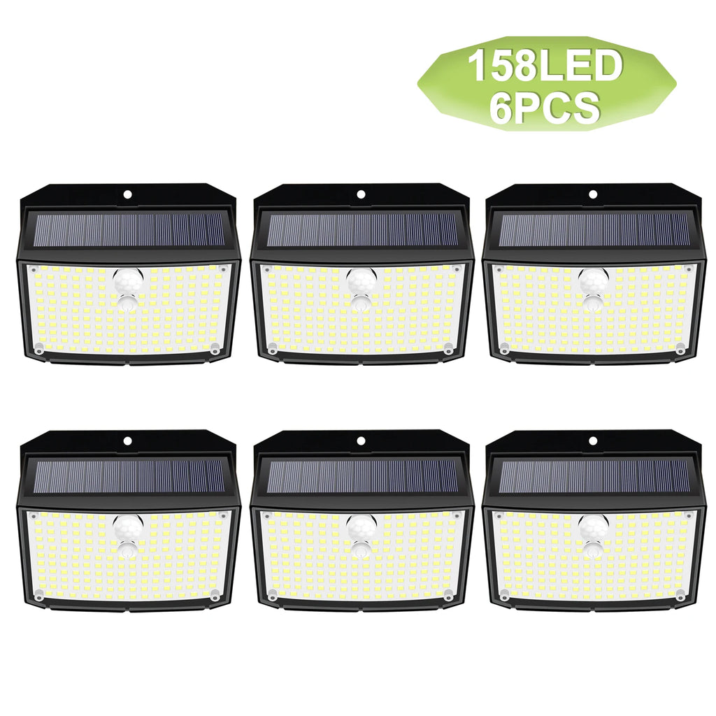 LED Solar Wall Lights - Outdoor Motion Sensor Security Light with 3 Modes, Waterproof Garden & Garage Wall Lamp for Courtyards
