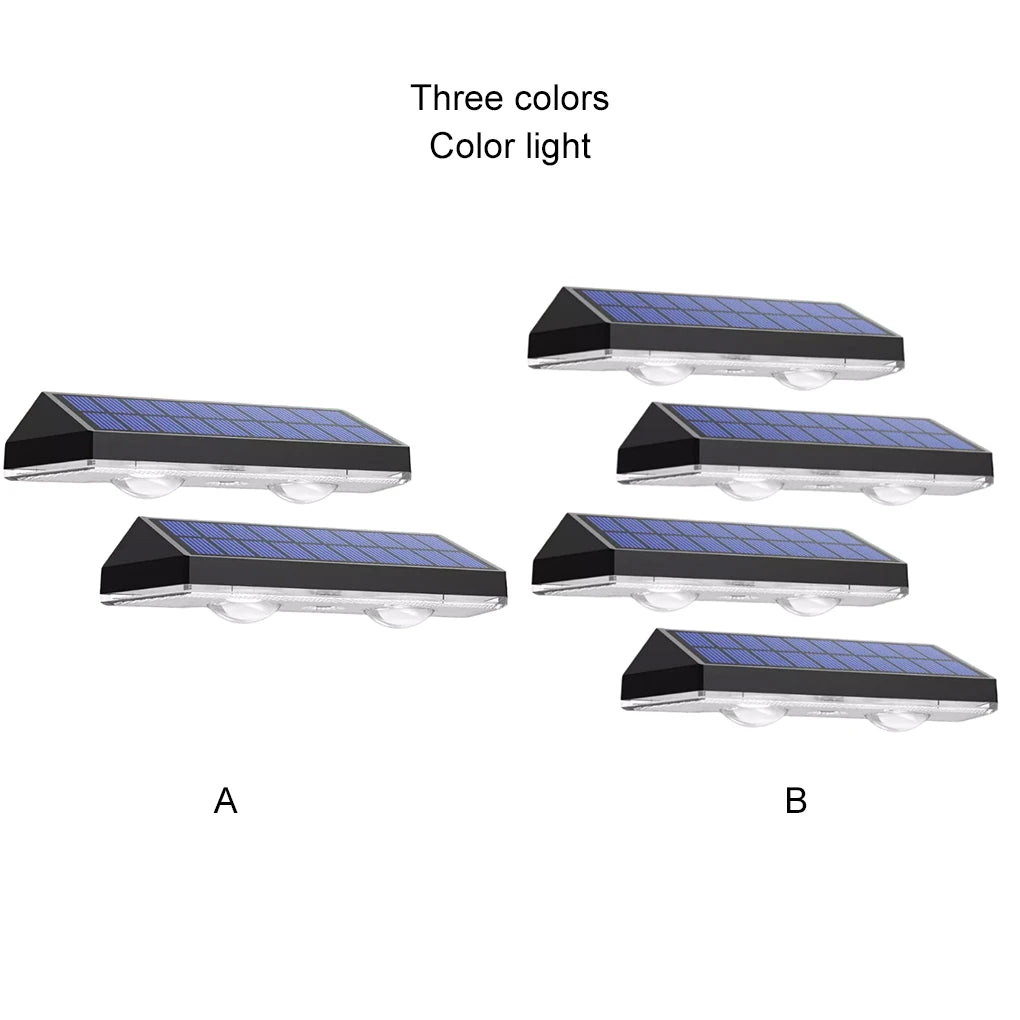 LED Solar Fence Lights - 2/4 PCS RGB & Warm White Outdoor Step Lights - IP65 Waterproof Wall Decor for Garden & Patio Lighting