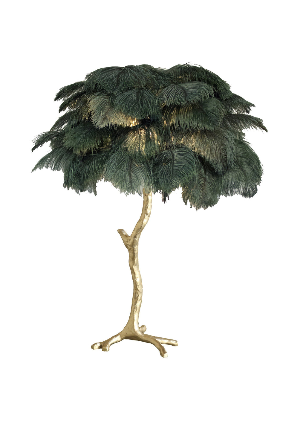 Ostrich Feather Table Lamp with Adjustable Brightness for Living Room & Bedroom Decor