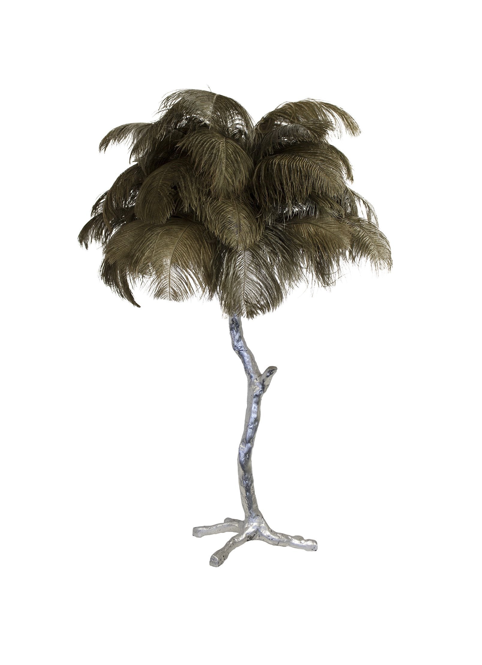 Ostrich Feather Table Lamp with Adjustable Brightness for Living Room & Bedroom Decor