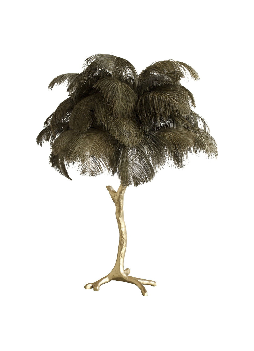 Ostrich Feather Table Lamp with Adjustable Brightness for Living Room & Bedroom Decor