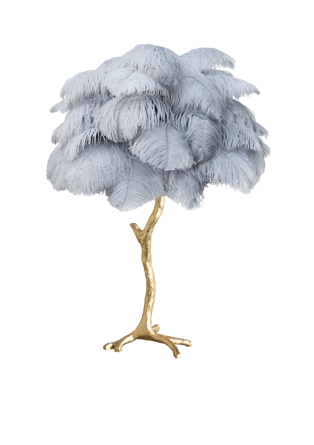 Ostrich Feather Table Lamp with Adjustable Brightness for Living Room & Bedroom Decor