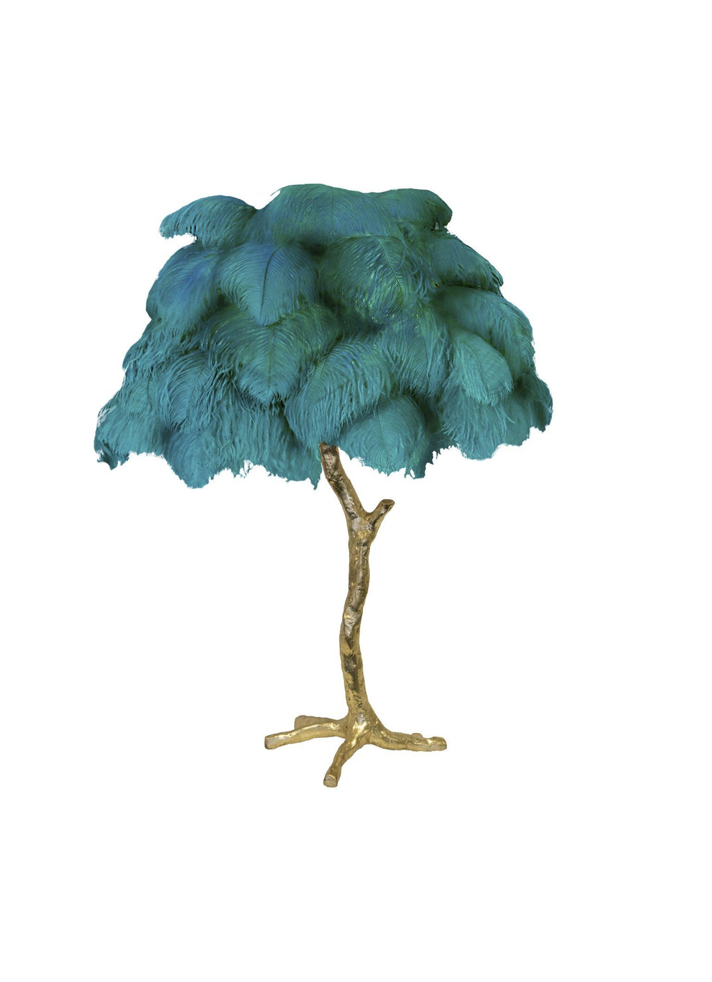 Ostrich Feather Table Lamp with Adjustable Brightness for Living Room & Bedroom Decor