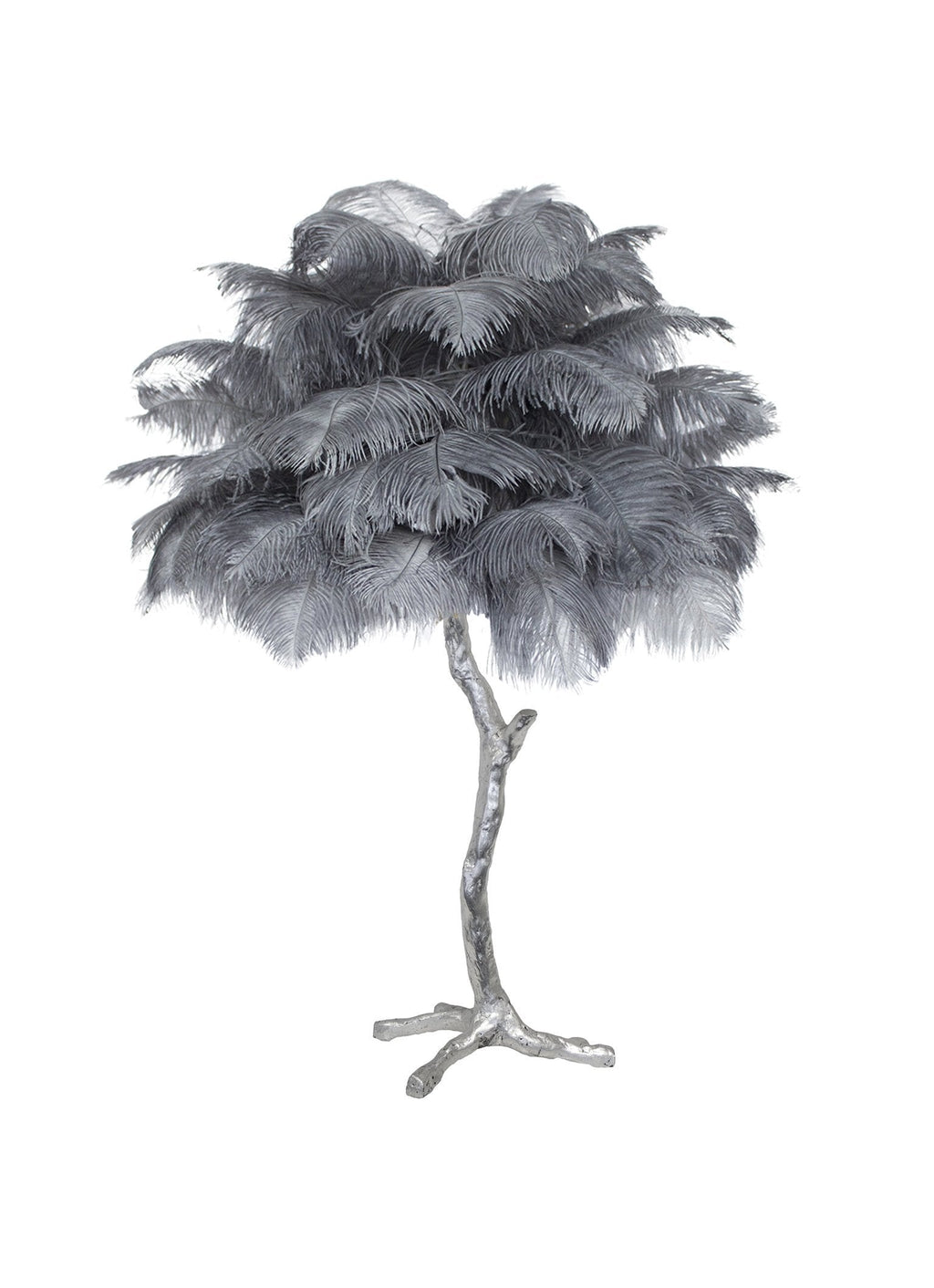 Ostrich Feather Table Lamp with Adjustable Brightness for Living Room & Bedroom Decor