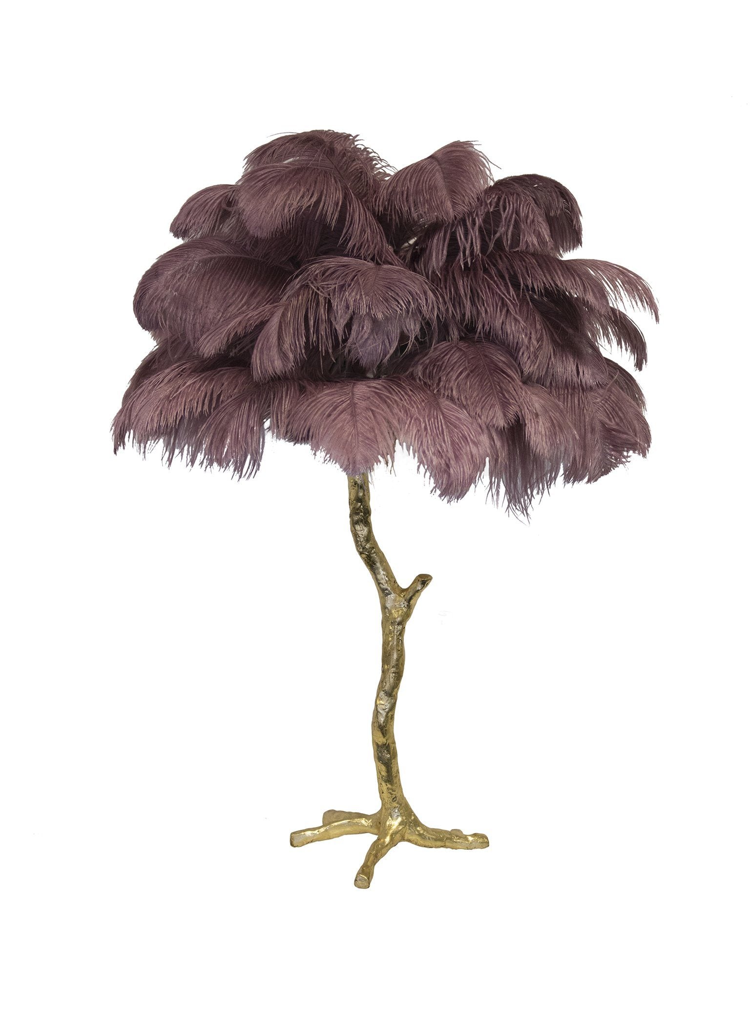 Ostrich Feather Table Lamp with Adjustable Brightness for Living Room & Bedroom Decor