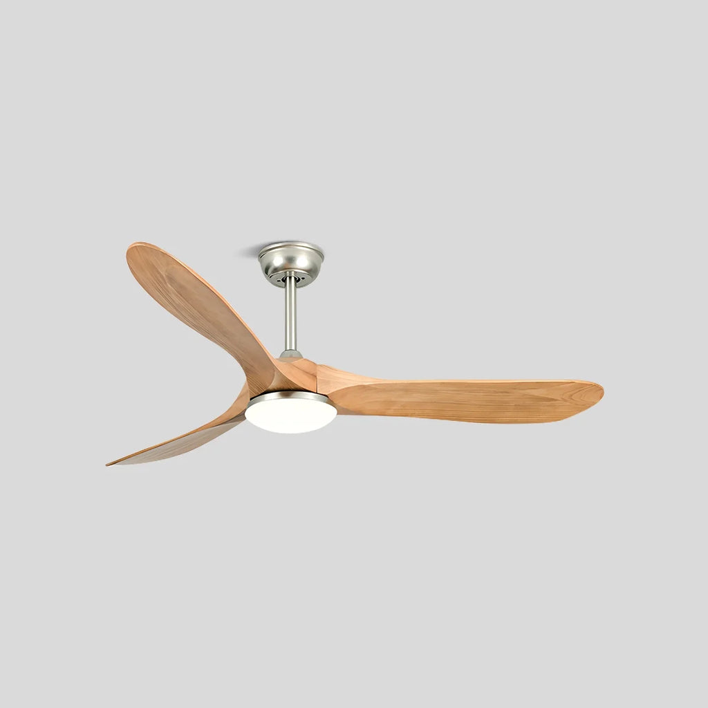 Nordic Solid Wood Ceiling Fan with Light Fixture for Living Room & Bedroom Use