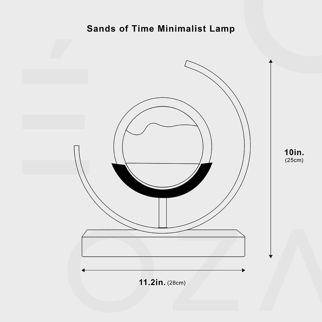 Bedside Lamp with Sand Art Light | Sands of Time Lamp for Elegant Nightstand Décor