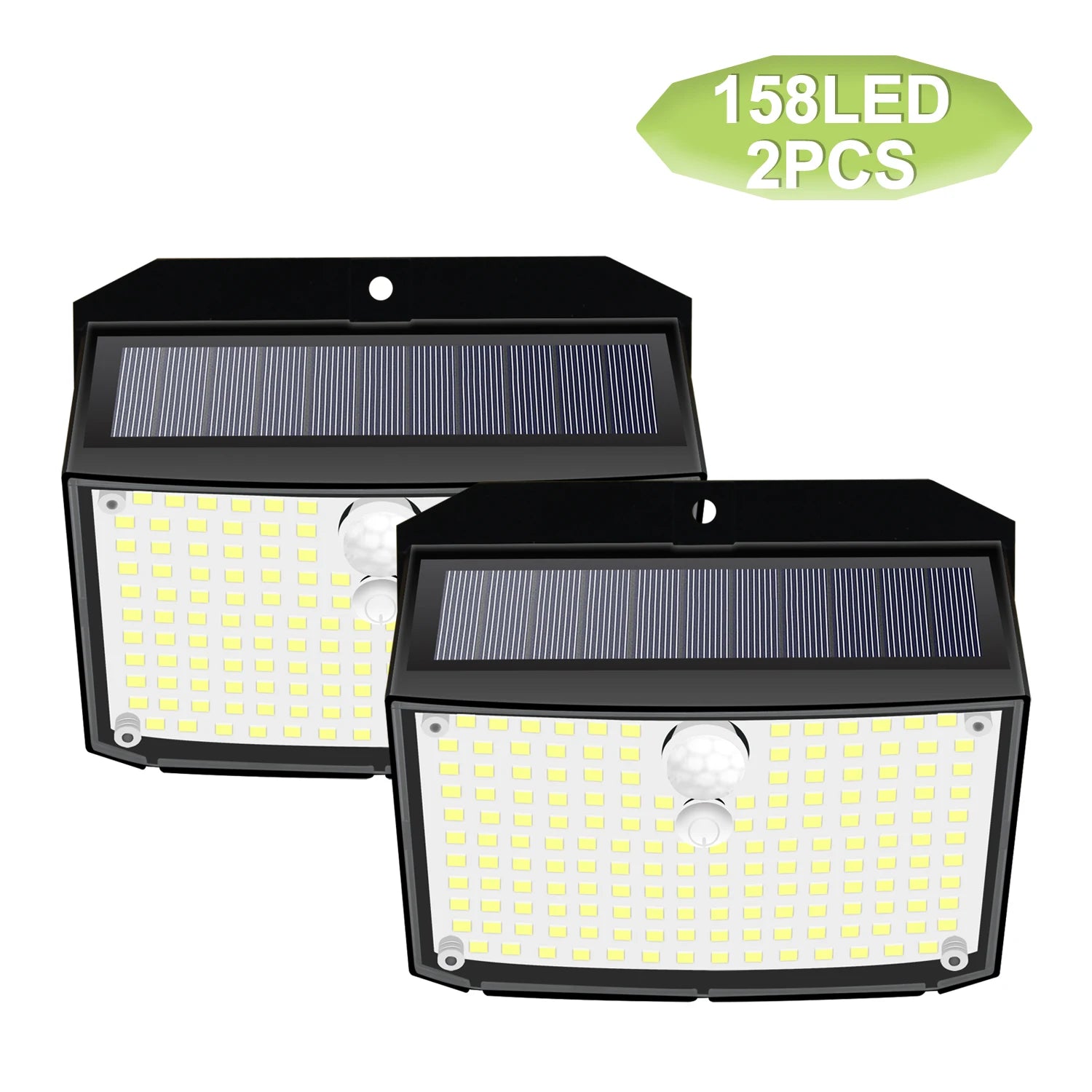 LED Solar Wall Lights - Outdoor Motion Sensor Security Light with 3 Modes, Waterproof Garden & Garage Wall Lamp for Courtyards