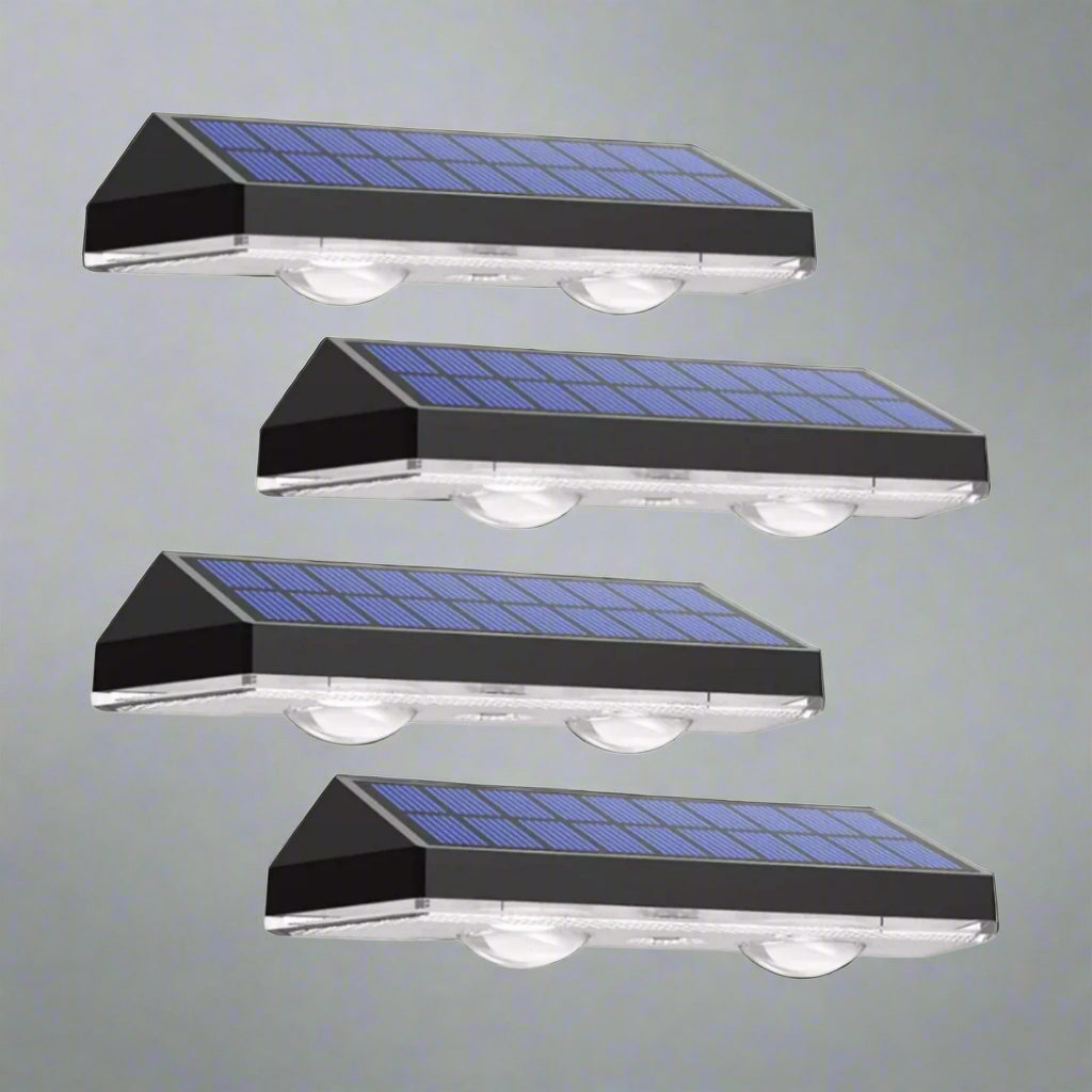 LED Solar Fence Lights - 2/4 PCS RGB & Warm White Outdoor Step Lights - IP65 Waterproof Wall Decor for Garden & Patio Lighting