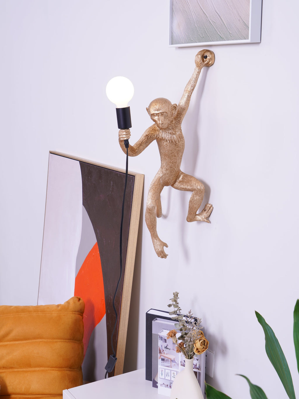 LED Monkey Wall Lamp - Unique Animal Design Fixture for Kids' Rooms, Nurseries & Playrooms