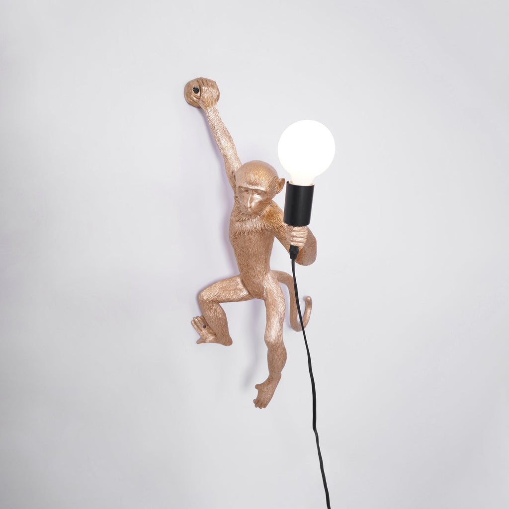 LED Monkey Wall Lamp - Unique Animal Design Fixture for Kids' Rooms, Nurseries & Playrooms