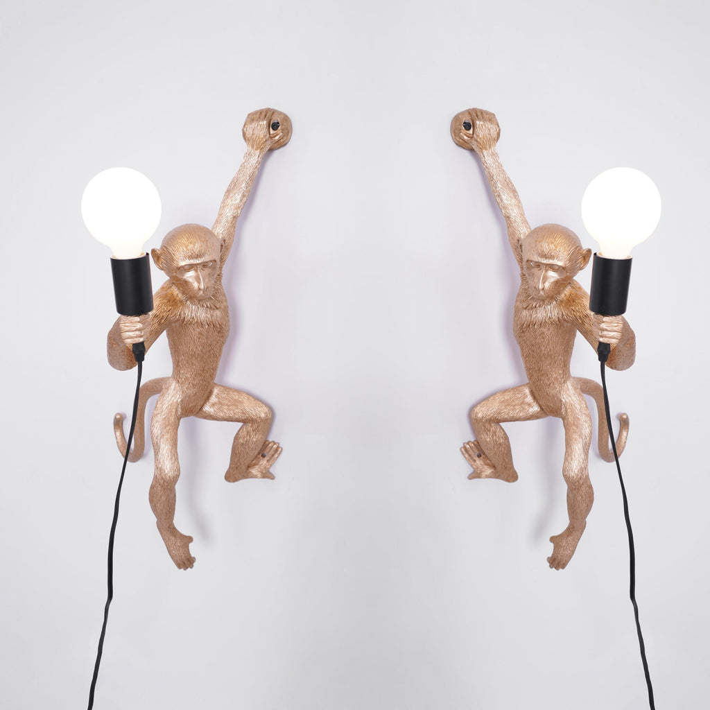 LED Monkey Wall Lamp - Unique Animal Design Fixture for Kids' Rooms, Nurseries & Playrooms