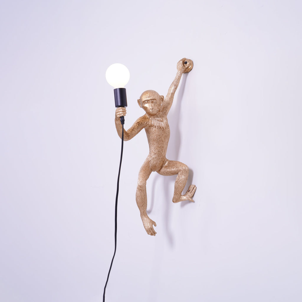 LED Monkey Wall Lamp - Unique Animal Design Fixture for Kids' Rooms, Nurseries & Playrooms