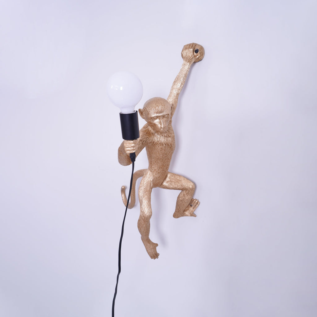LED Monkey Wall Lamp - Unique Animal Design Fixture for Kids' Rooms, Nurseries & Playrooms