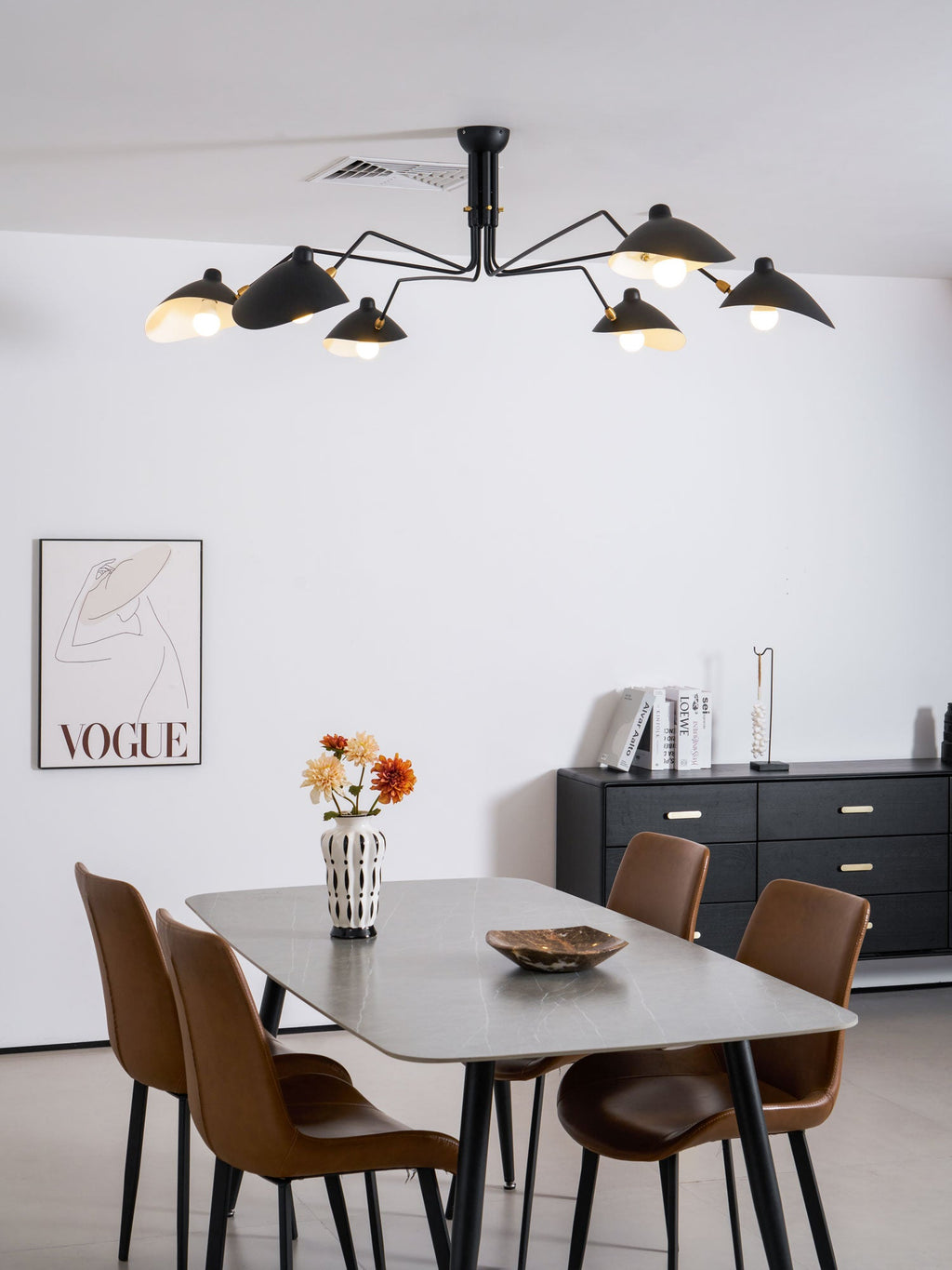 Three Arm Ceiling Light | Metal & Aluminum, Indoor Use for Modern Home Decor