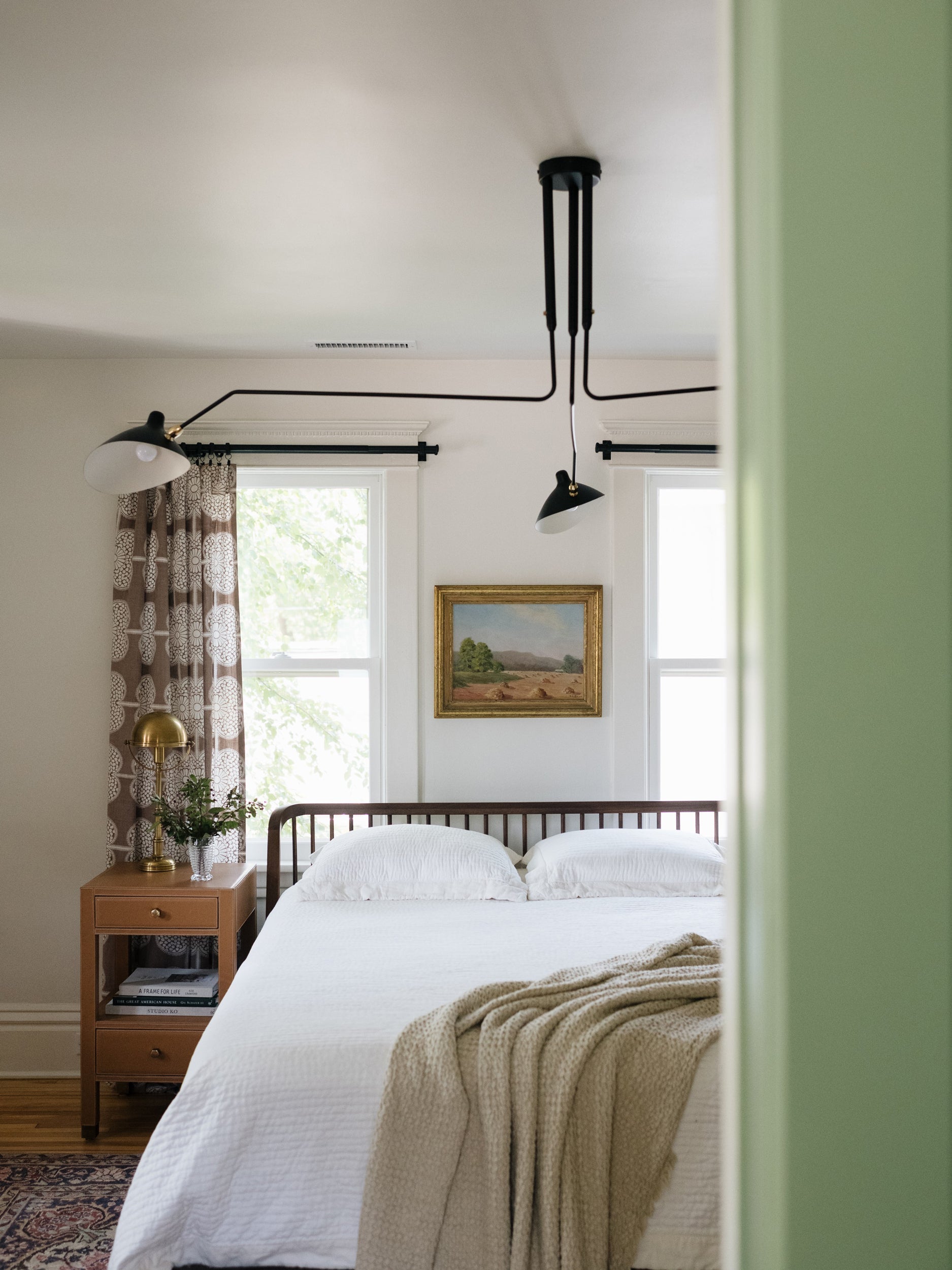 LED Ceiling Light Fixture - Serge Mouille Style - Black Metal Design for Modern Home Decor & Living Room Lighting