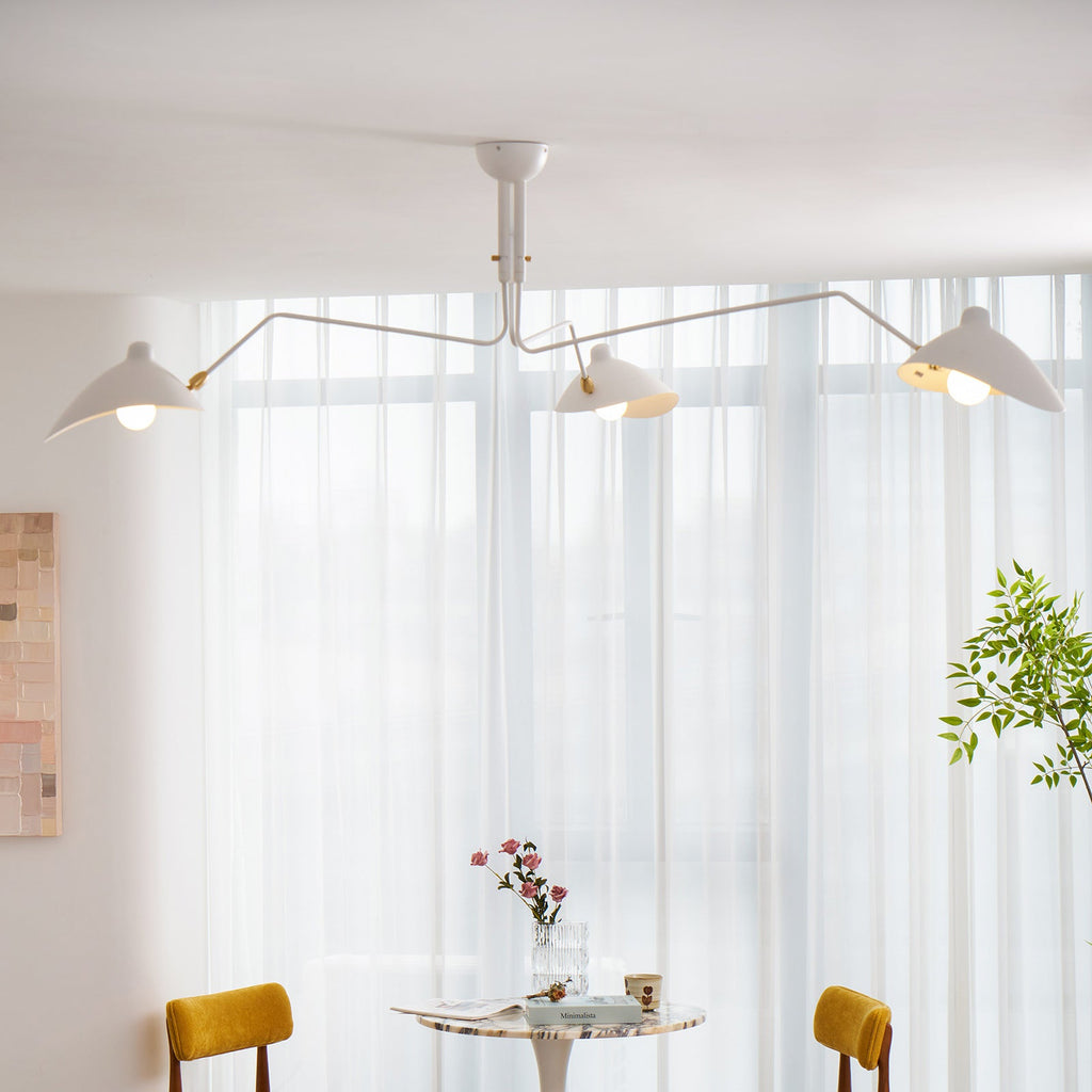 Three Arm Ceiling Light | Metal & Aluminum, Indoor Use for Modern Home Decor