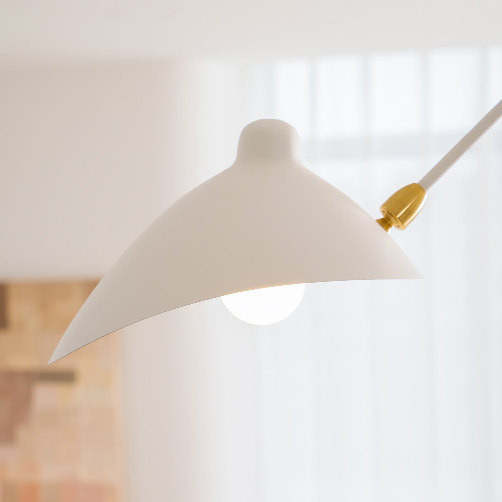 LED Ceiling Light Fixture - Serge Mouille Style - Adjustable Arm Design for Living Room & Modern Interiors