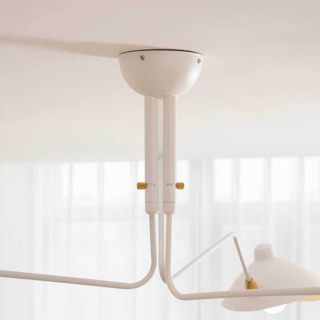 Three Arm Ceiling Light | Metal & Aluminum, Indoor Use for Modern Home Decor