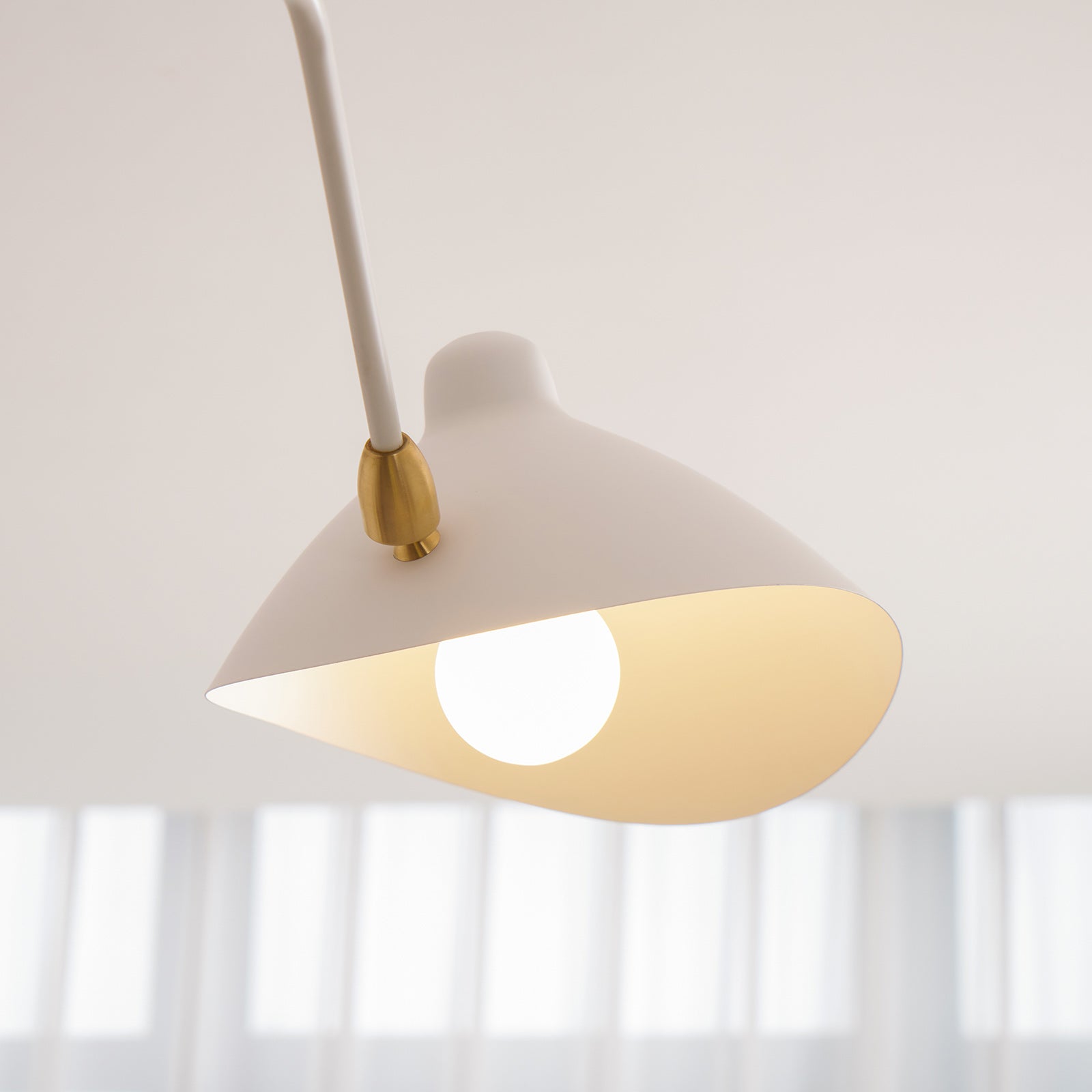 LED Ceiling Light Fixture - Serge Mouille Style - Adjustable Arm Design for Living Room & Modern Interiors