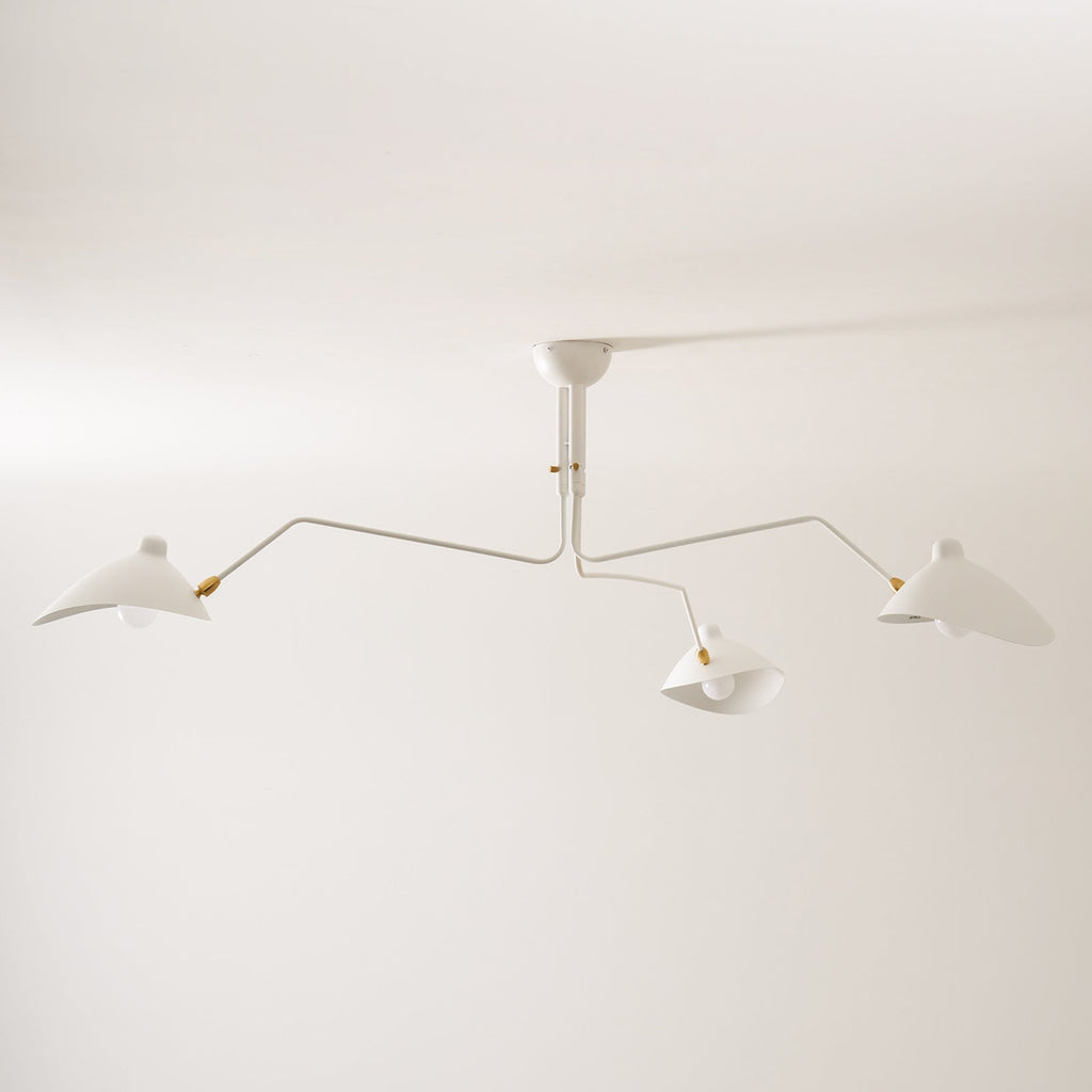 Three Arm Ceiling Light | Metal & Aluminum, Indoor Use for Modern Home Decor