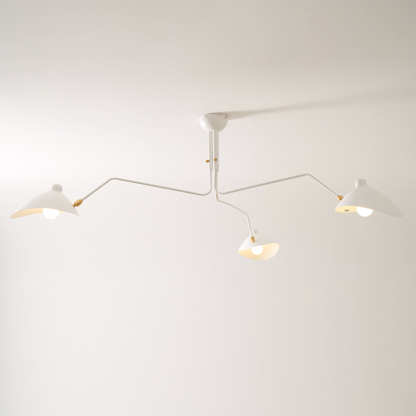 Three Arm Ceiling Light | Metal & Aluminum, Indoor Use for Modern Home Decor
