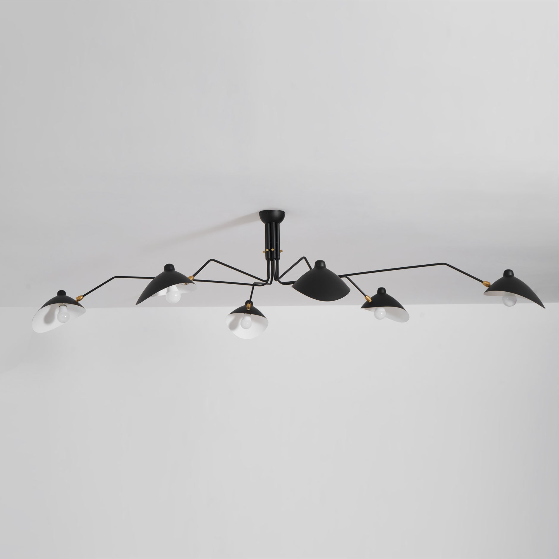 LED Ceiling Light Fixture - Serge Mouille Style - Adjustable Arm Design for Living Room & Modern Interiors