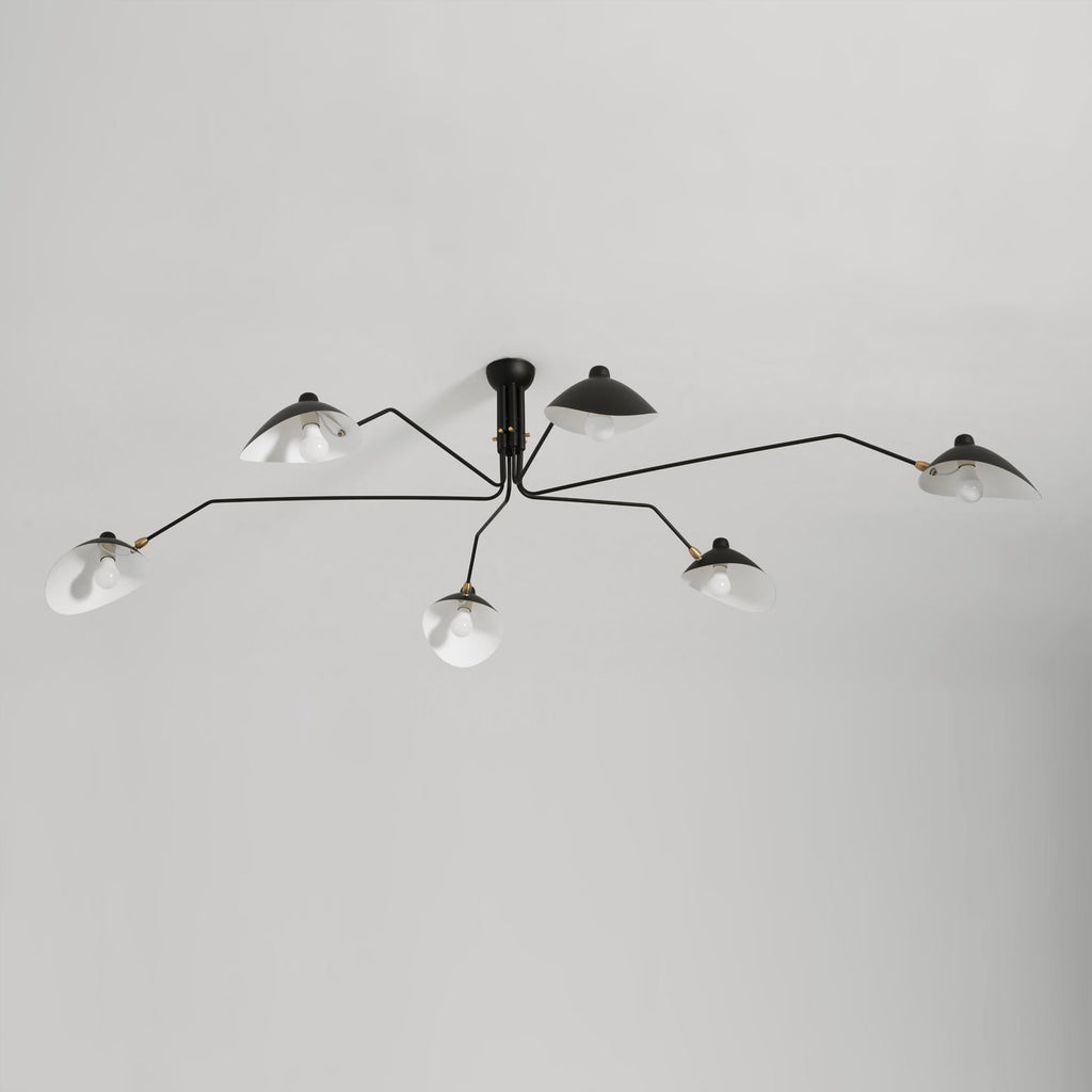 Three Arm Ceiling Light | Metal & Aluminum, Indoor Use for Modern Home Decor