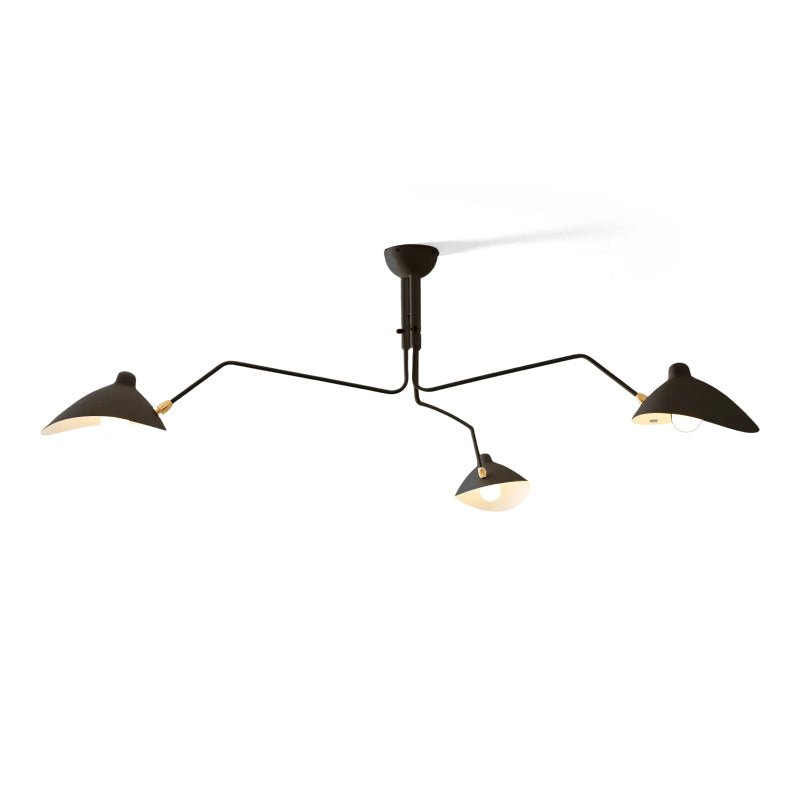 Three Arm Ceiling Light | Metal & Aluminum, Indoor Use for Modern Home Decor