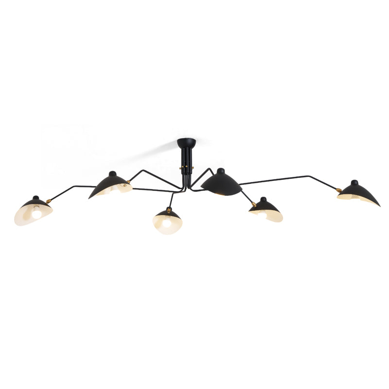 LED Ceiling Light Fixture - Serge Mouille Style - Adjustable Arm Design for Living Room & Modern Interiors