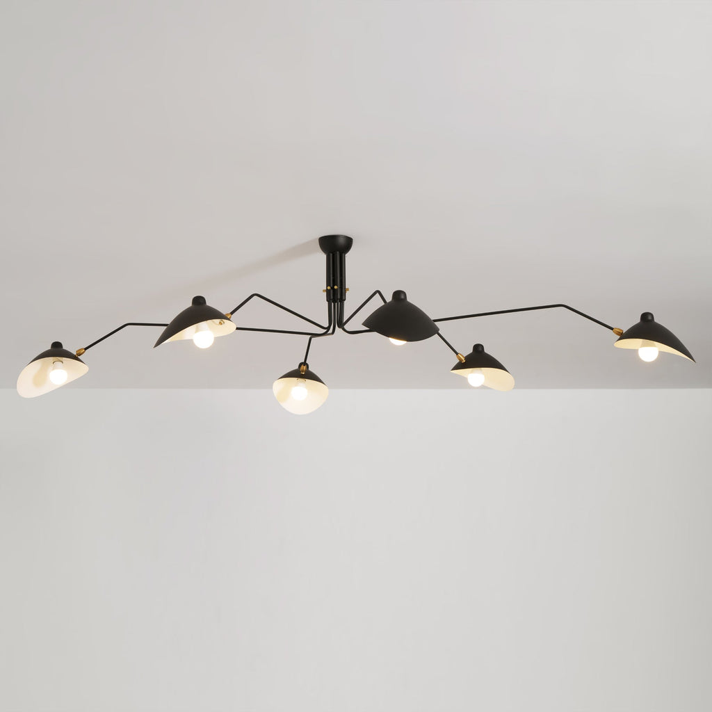 Three Arm Ceiling Light | Metal & Aluminum, Indoor Use for Modern Home Decor