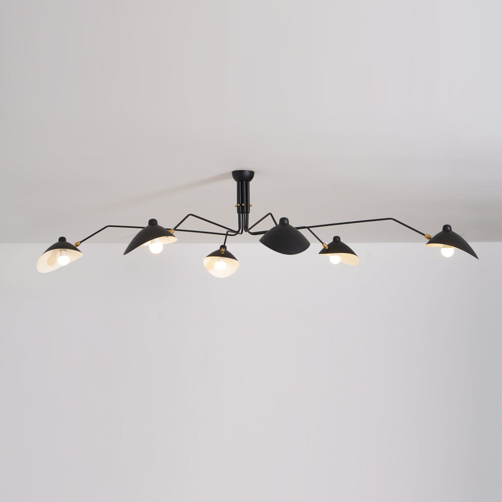 Three Arm Ceiling Light | Metal & Aluminum, Indoor Use for Modern Home Decor