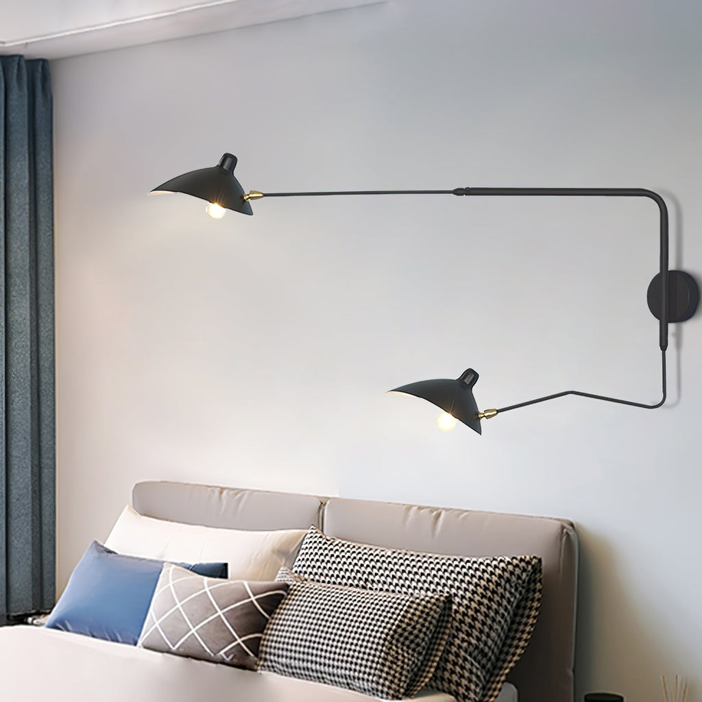 LED Wall Sconce Light Fixture - Adjustable Arm, Modern Design for Living Room & Bedroom Lighting