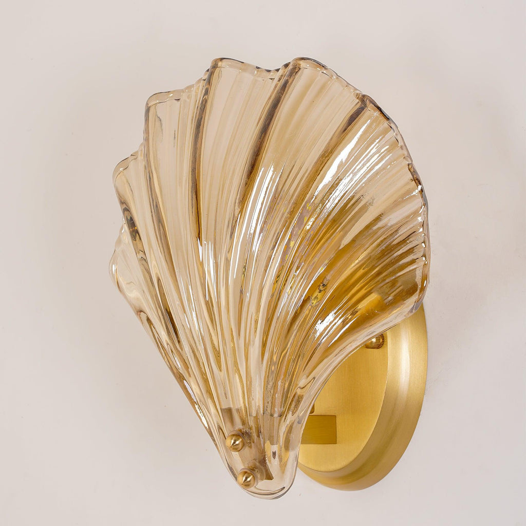 Shell Wall Light Fixture - Coastal Nautical Design for Living Room, Bedroom & Hallway Lighting