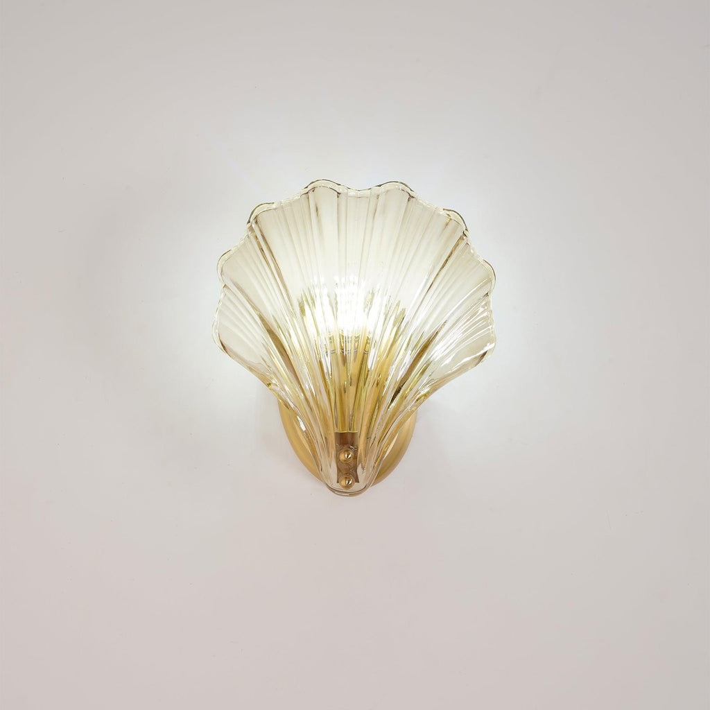 Shell Wall Light Fixture - Coastal Nautical Design for Living Room, Bedroom & Hallway Lighting