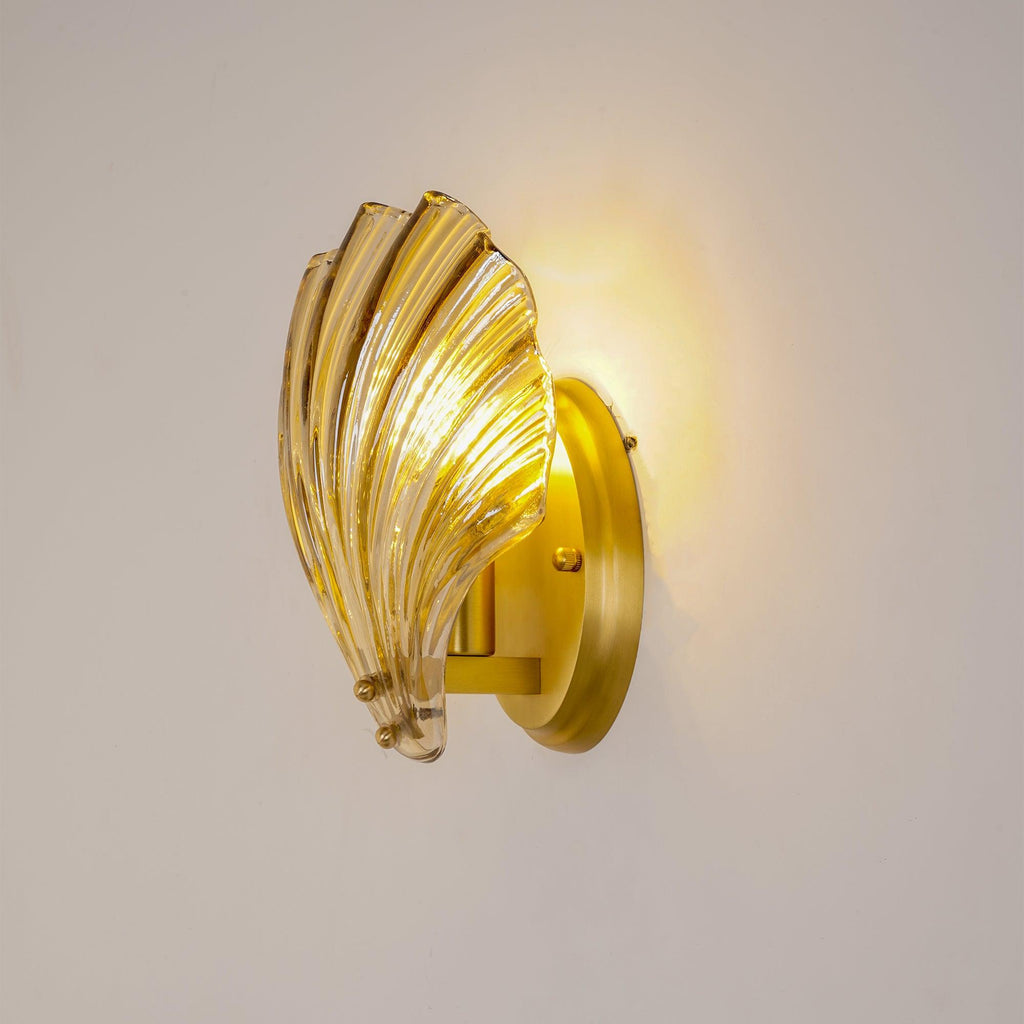 Shell Wall Light Fixture - Coastal Nautical Design for Living Room, Bedroom & Hallway Lighting