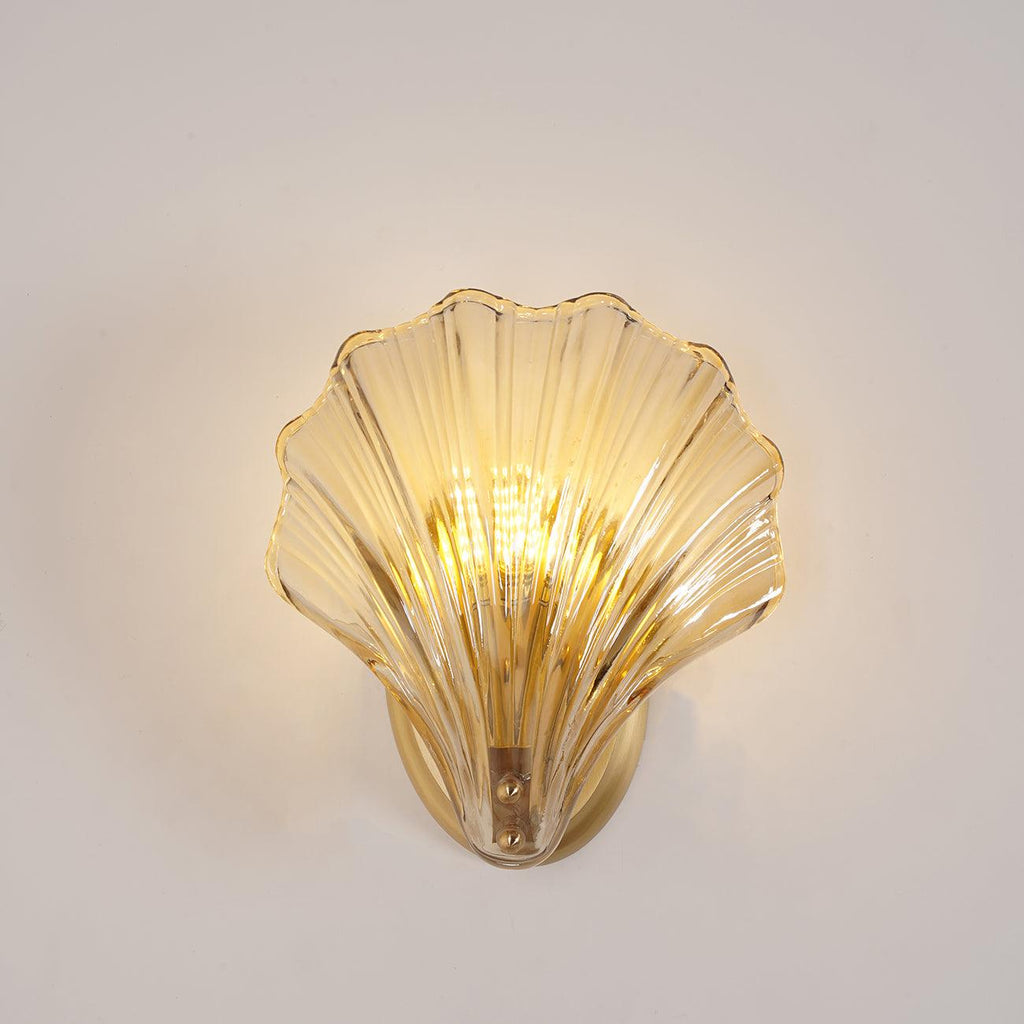 Shell Wall Light Fixture - Coastal Nautical Design for Living Room, Bedroom & Hallway Lighting