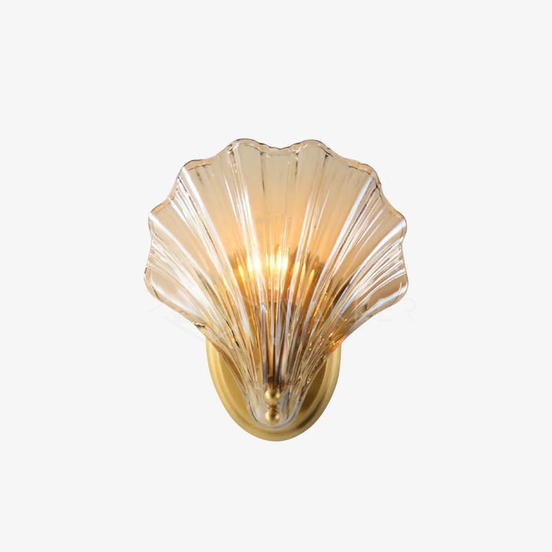 Shell Wall Light Fixture - Coastal Nautical Design for Living Room, Bedroom & Hallway Lighting