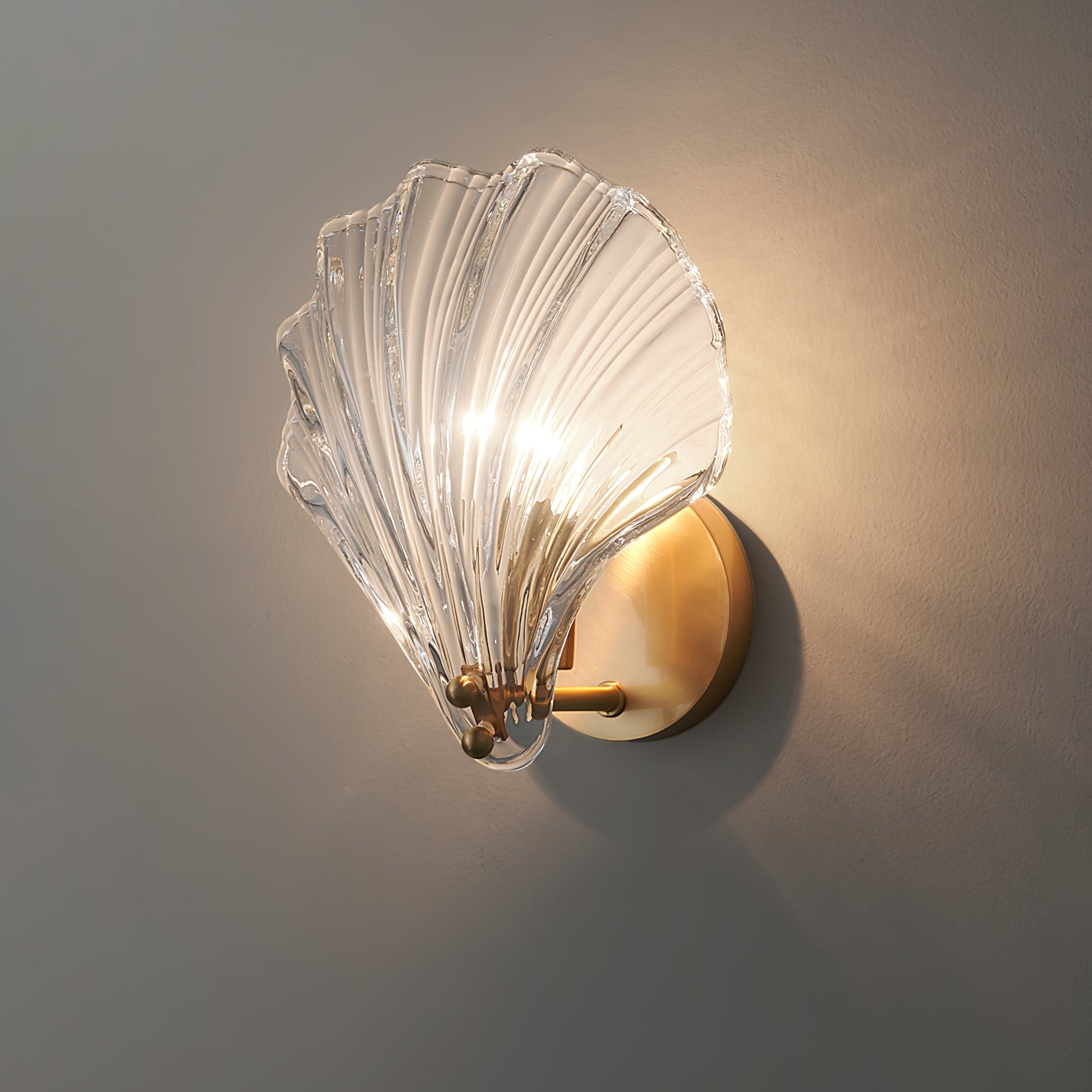 Shell Wall Light Fixture - Coastal Nautical Design for Living Room, Bedroom & Hallway Lighting