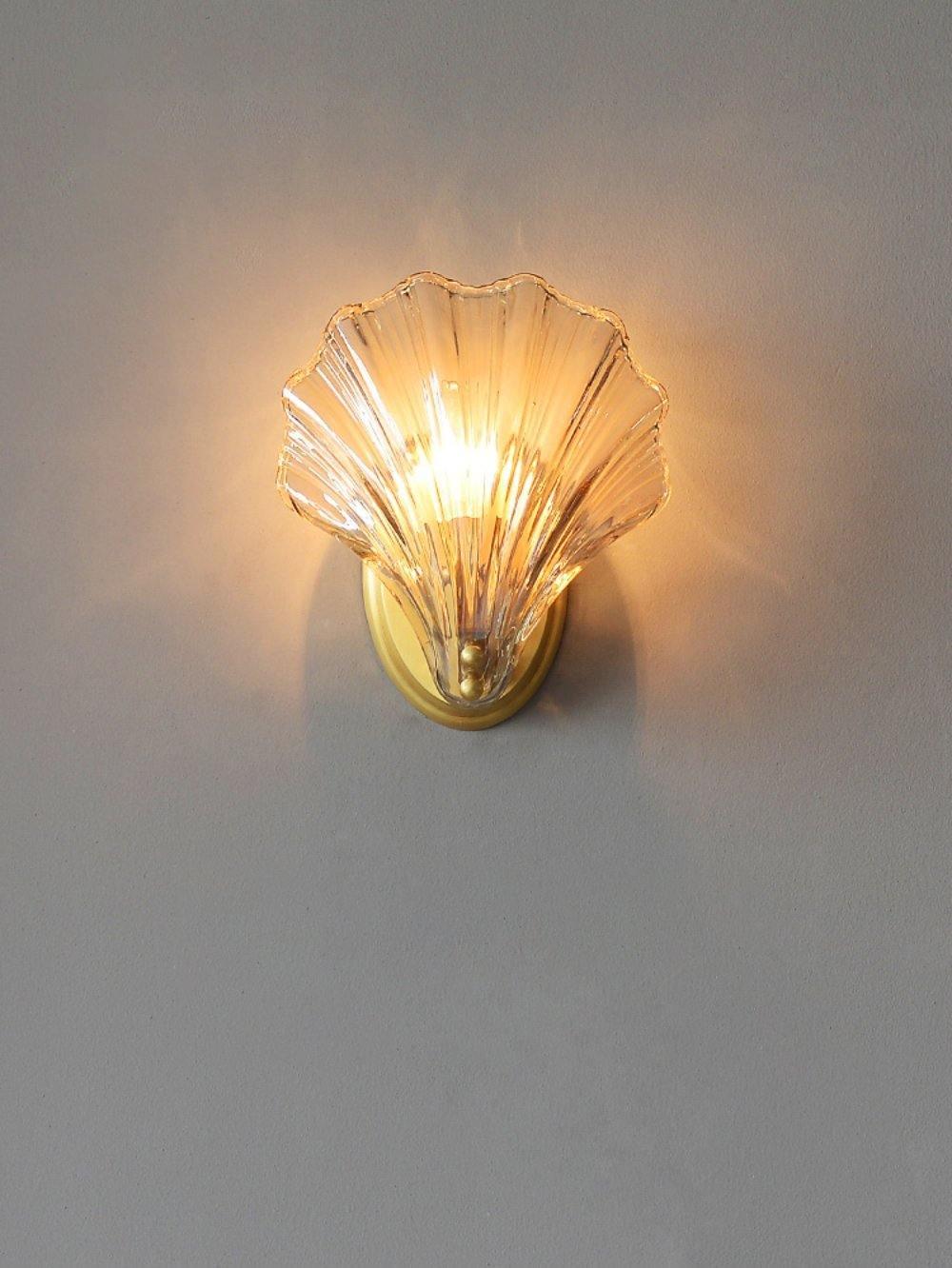 Shell Wall Light Fixture - Coastal Nautical Design for Living Room, Bedroom & Hallway Lighting