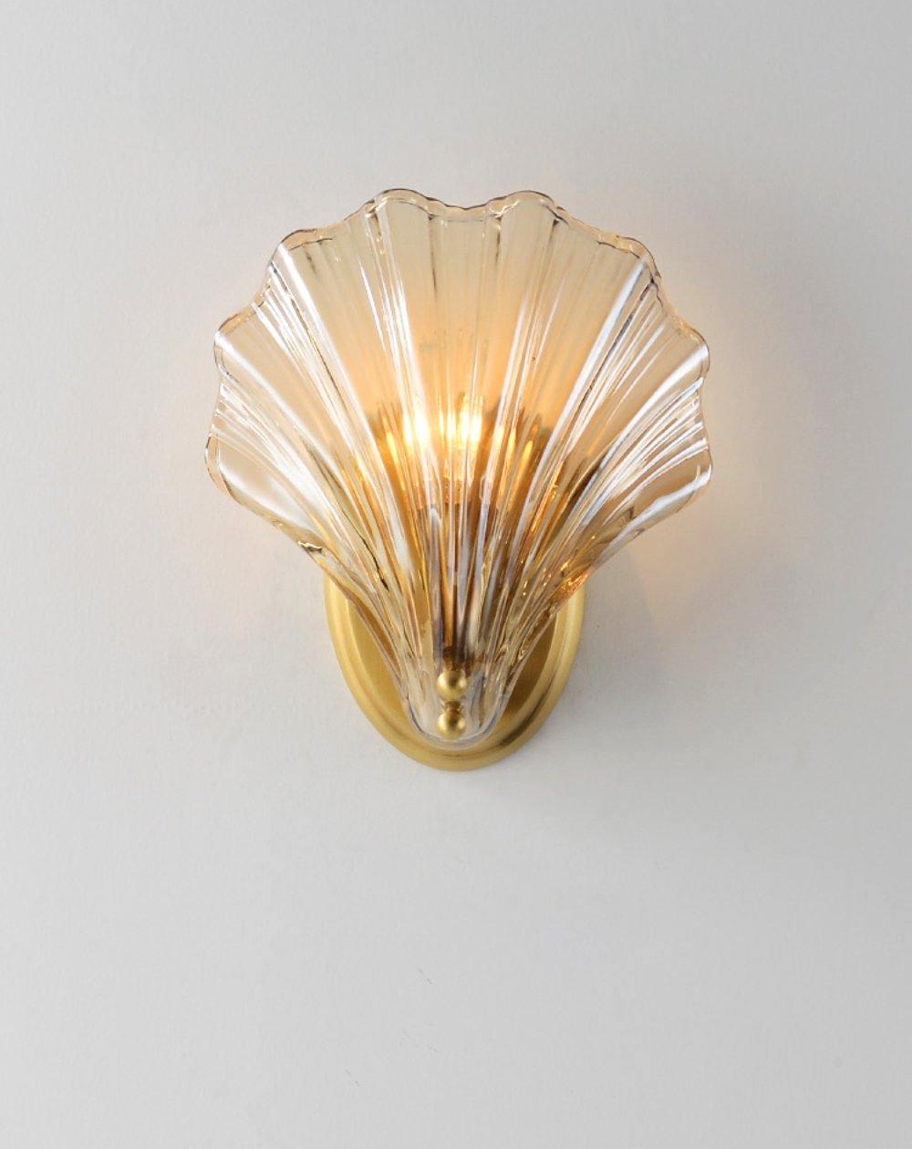 Shell Wall Light Fixture - Coastal Nautical Design for Living Room, Bedroom & Hallway Lighting