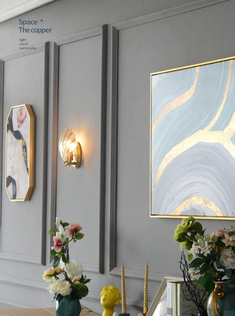 Shell Wall Light Fixture - Coastal Nautical Design for Living Room, Bedroom & Hallway Lighting