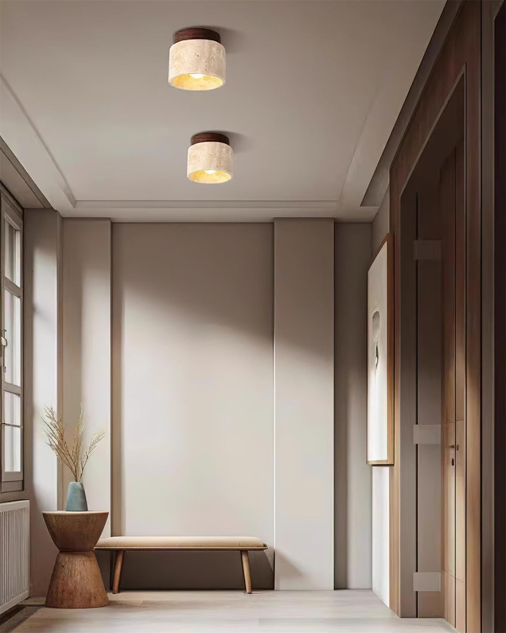 Sonoma Stone Flush Mount Ceiling Light Fixture - Modern Design for Living Room & Kitchen Lighting