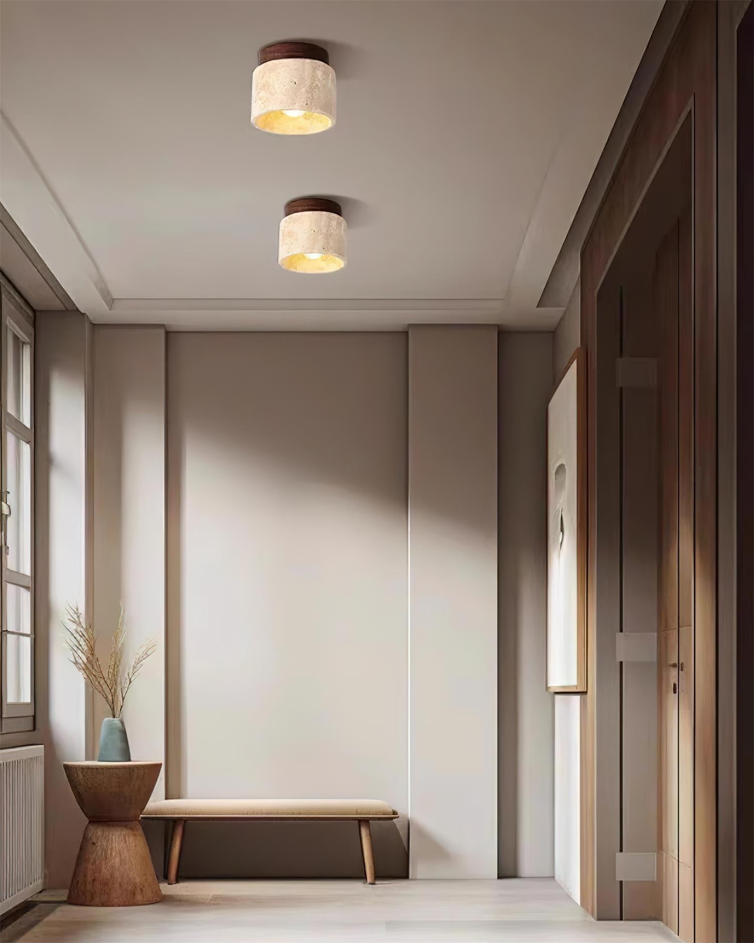 Sonoma Stone Flush Mount Ceiling Light Fixture - Modern Design for Living Room & Kitchen Lighting