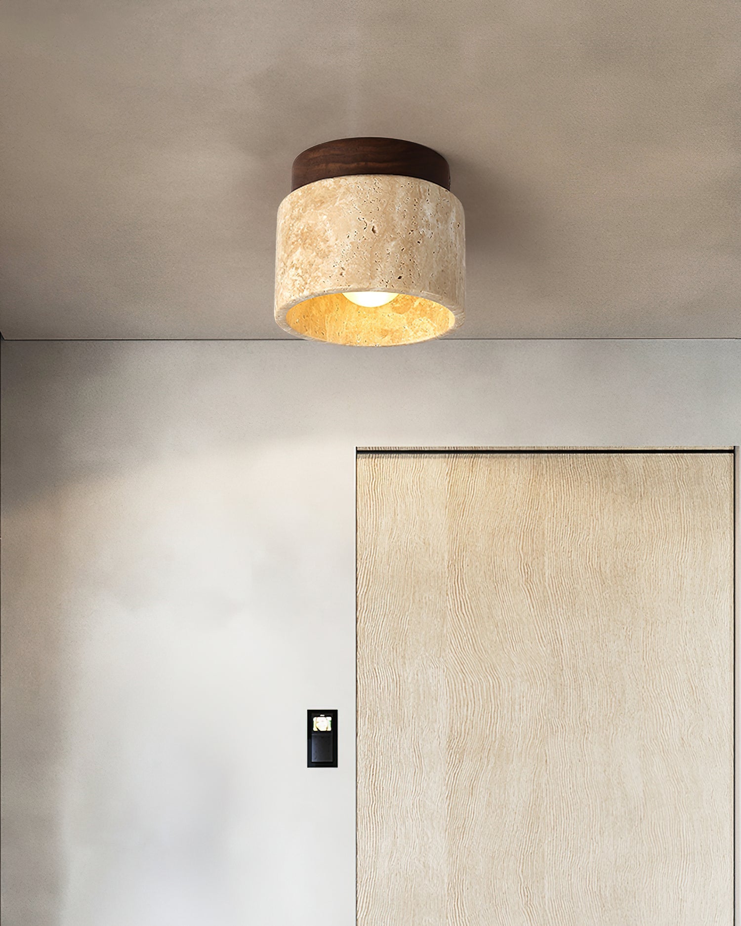 Sonoma Stone Flush Mount Ceiling Light Fixture - Modern Design for Living Room & Kitchen Lighting