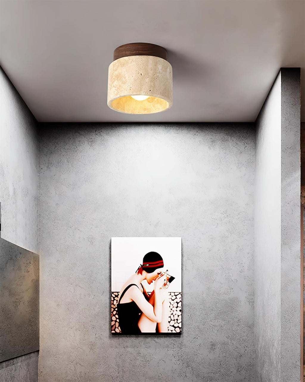 Sonoma Stone Flush Mount Ceiling Light Fixture - Modern Design for Living Room & Kitchen Lighting