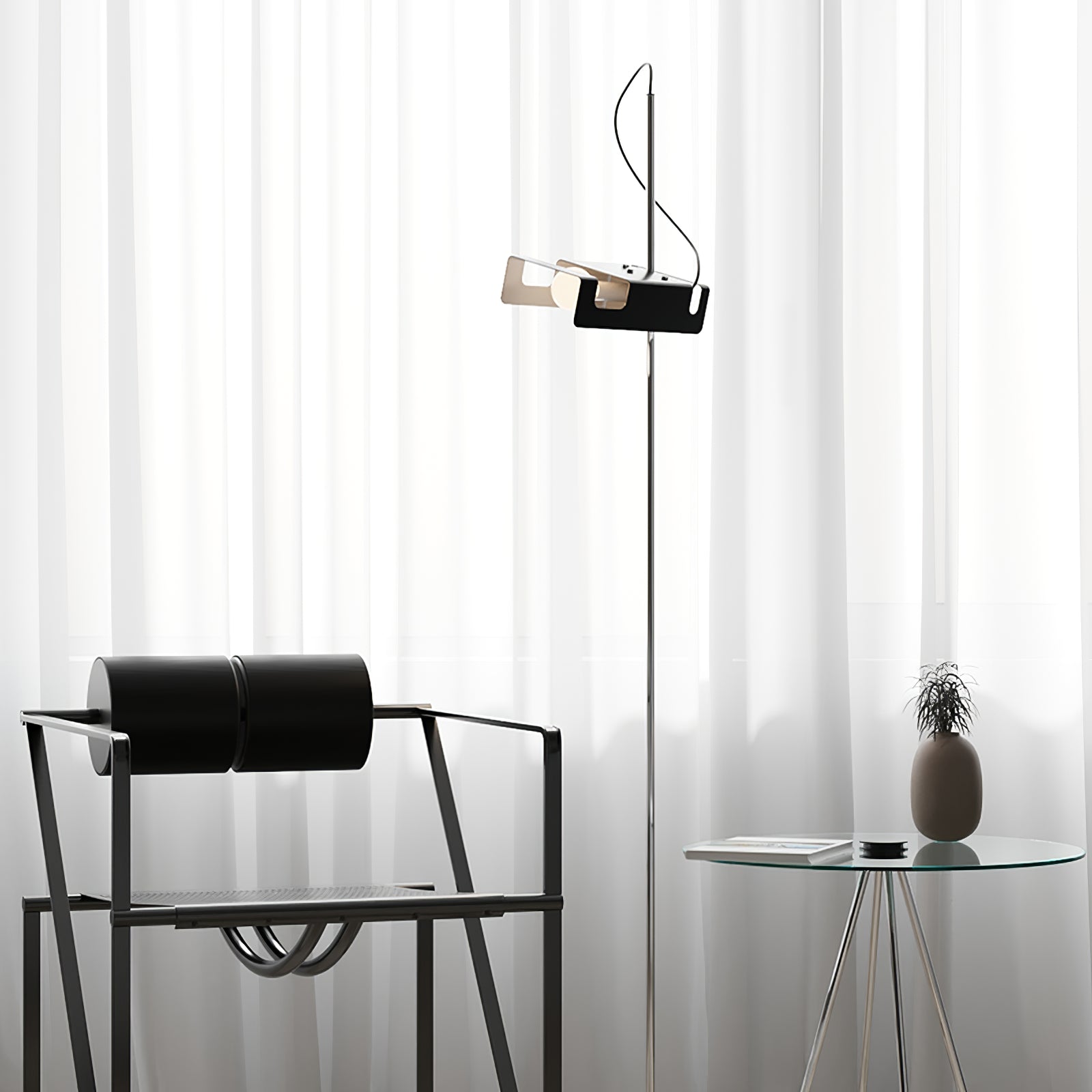 Spider Floor Lamp | Adjustable Metal Reflector with LED Bulb for Indoor Use
