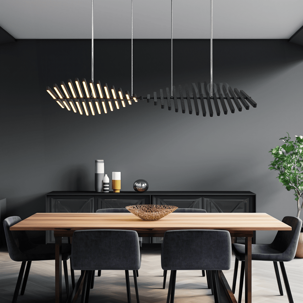 Sylas Minimalist Chandelier – Adjustable 20–40 Light Bars Luxury LED Fixture with Premium Materials