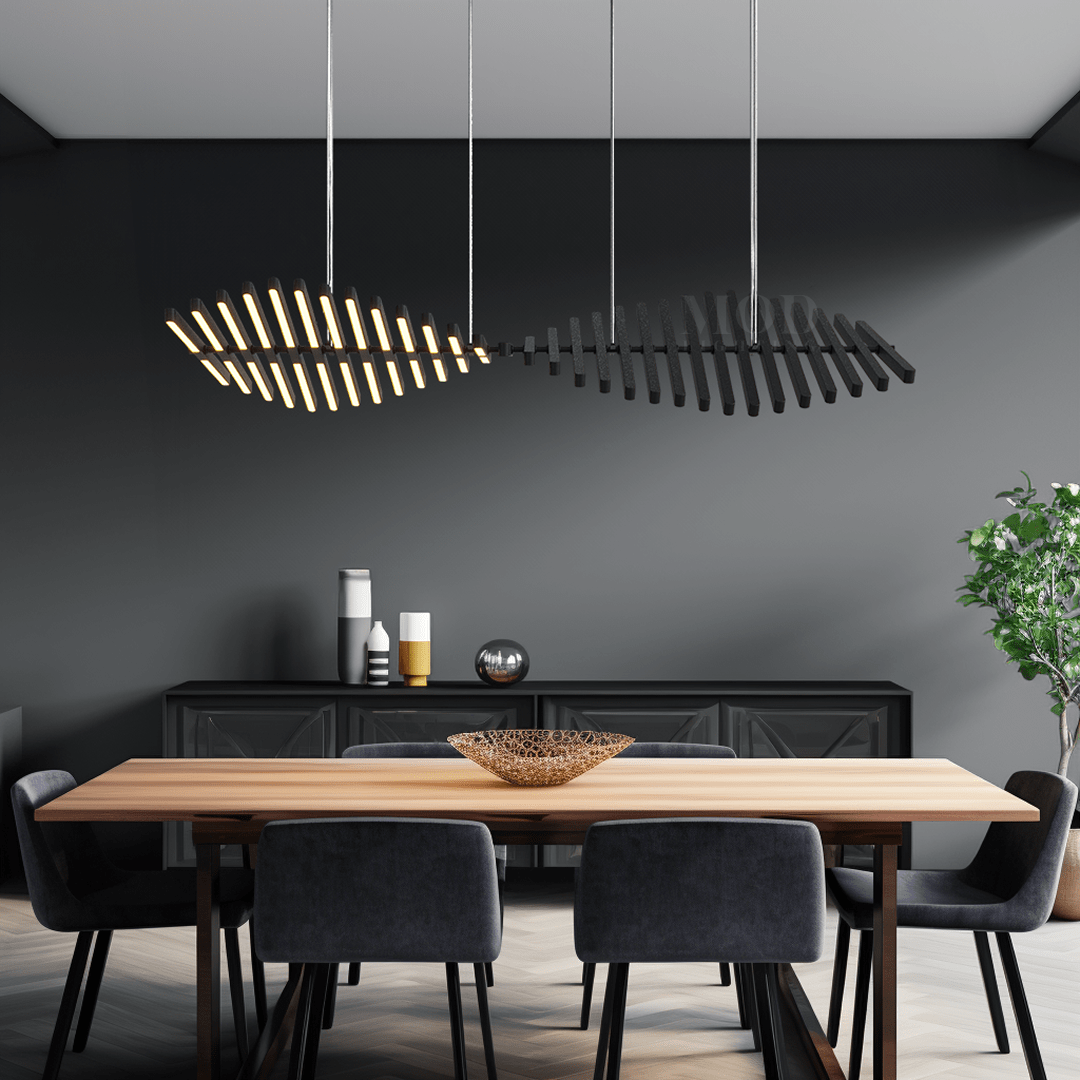 Sylas Minimalist Chandelier – Adjustable 20–40 Light Bars Luxury LED Fixture with Premium Materials