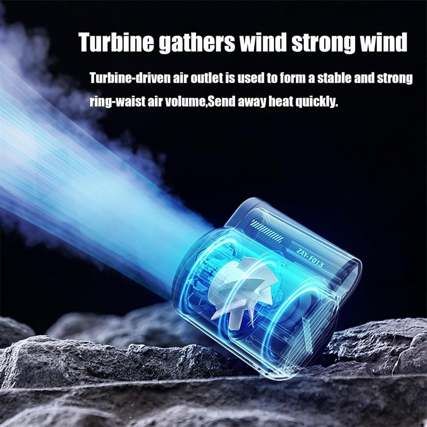 Portable Waist Fan | Rechargeable, 4 Speeds & Strong 6600RPM Airflow for Hands-Free Cooling